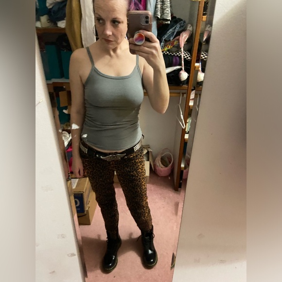 LIP SERVICE Vintage 90’s Leopard Print Punk 80’s Hair Metal Jeans~RARE FIND - Picture 11 of 16
